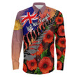 Love New Zealand Clothing - Anzac Day Poppys - Long Sleeve Button Shirt A95 | Love New Zealand