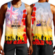 Love New Zealand Clothing - Anzac Day Australia Poppy - Tank Top A95 | Love New Zealand