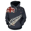 New Zealand Poppies Flag Hoodie, Anzac Silver Fern Pullover Hoodie | Lovenewzealand.co