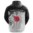 Anzac New Zealand Hoodie, Red Poppy Remembrance Pullover Hoodie | Lovenewzealand.co