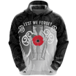 Anzac New Zealand Hoodie, Red Poppy Remembrance Pullover Hoodie | Lovenewzealand.co
