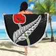 Anzac Australia And New Zealand Beach Blanket, Poppy Fern Lest We Forget  K4