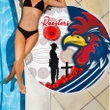 Australia Roosters Beach Blanket Anzac Day - Three Tiles Style TH12