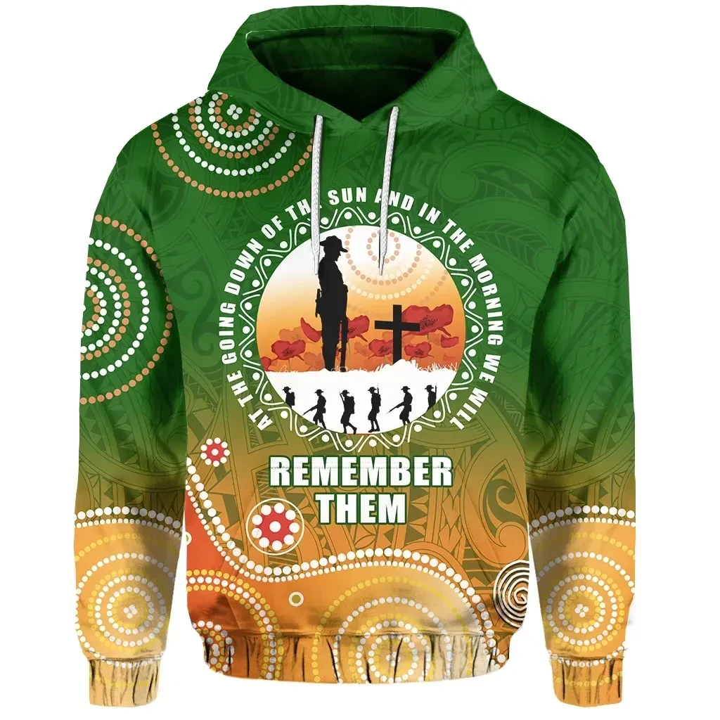 (Custom Personalised) Anzac Day Hoodie Indigenous Mix Maori - Remember Them | Lovenewzealand.co