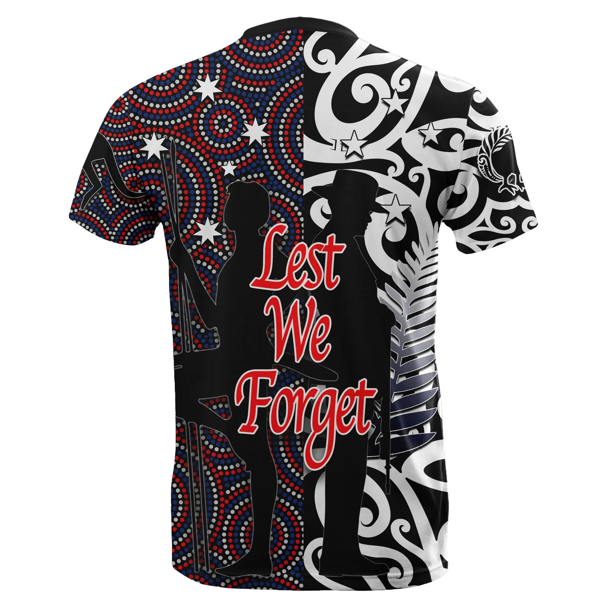New Zealand T-Shirt Anzac Day Maori Mix Aboriginal TH4