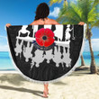 Lest We Forget New Zealand Warriors Anzac Beach Blanket K5