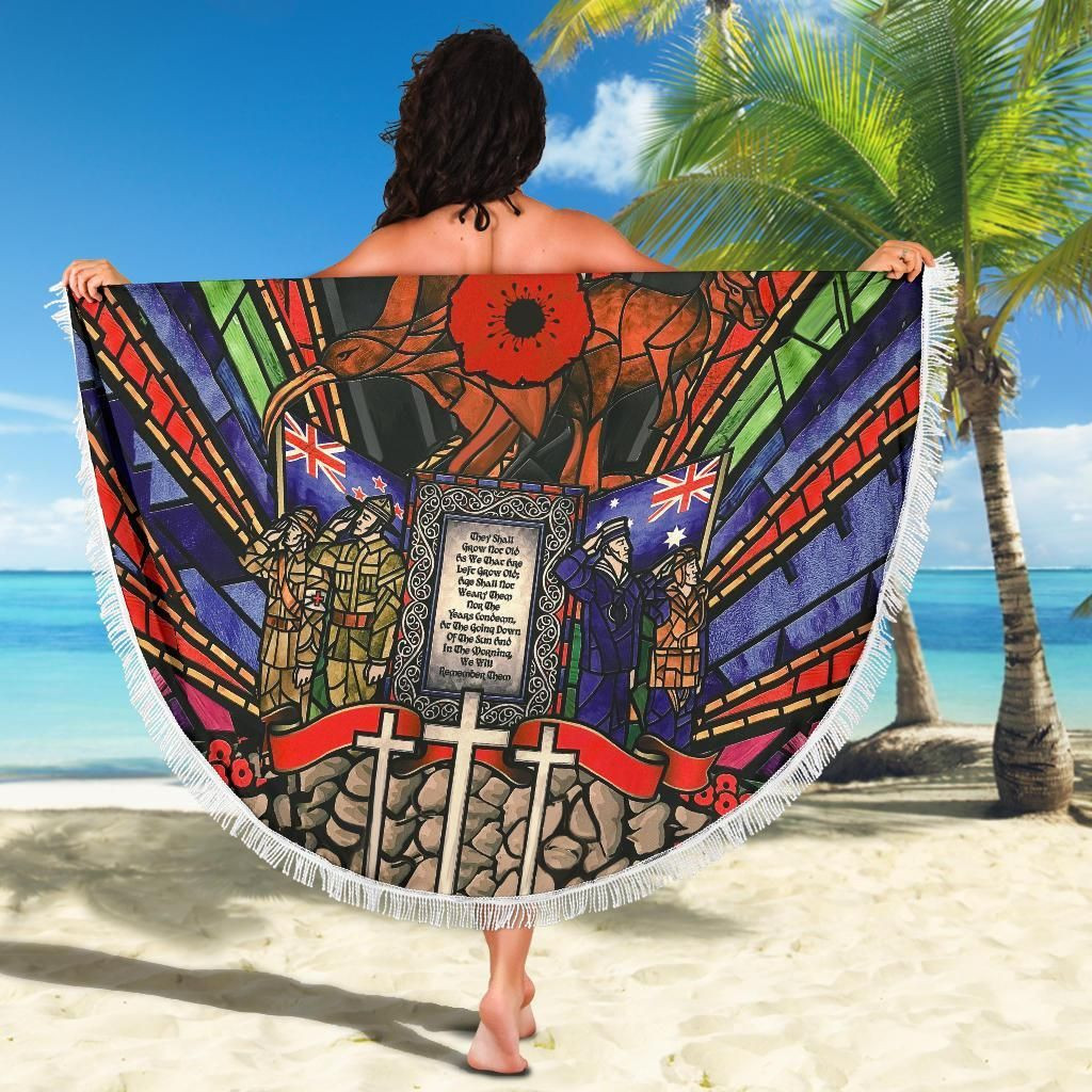 New Zealand Beach Blanket, Anzac Day Lest We Forget Th00
