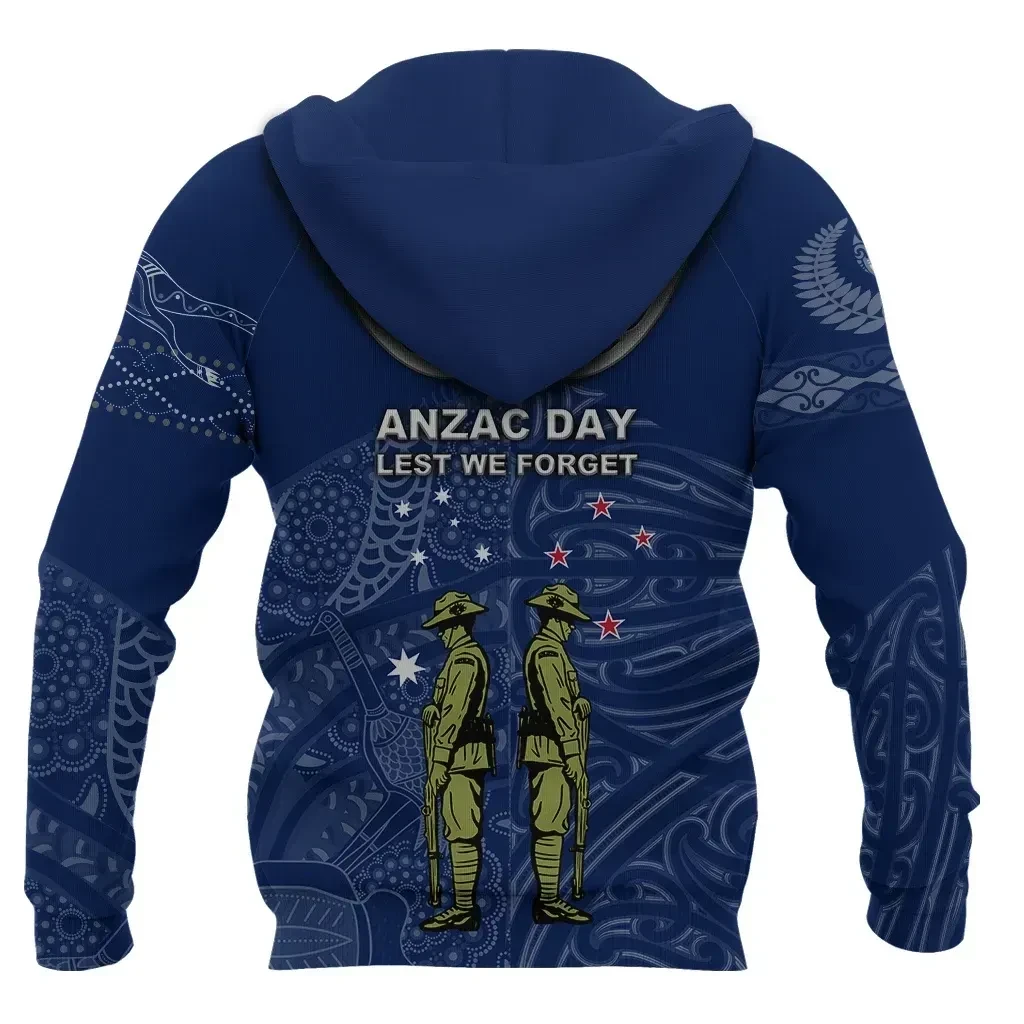 Anzac Day Hoodie, New Zealand And Australia - Navy TH12| Lovenewzealand.co