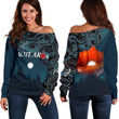 Aotearoa Anzac Off Shoulder Sweater Lest We Forget, Paua Sliver Fern Poppy K13 | Lovenewzealand.co