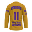 (Custom) Getteestore Jersey - Omega Psi Phi ( Old Gold ) Hockey Jersey A31