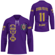 (Custom) GetteeStore Jersey - Omega Psi Phi (Purple) Hockey Jersey A31