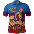 (Custom) Brisbane Lions Polo Shirt, Anzac Day Lest We Forget A31B
