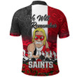 (Custom) St Kilda Saints Polo Shirt, Anzac Day Lest We Forget A31B