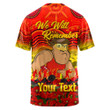 (Custom) Gold Coast Suns T-shirt, Anzac Day Lest We Forget A31B