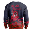 (Custom) Melbourne Demons Sweatshirt, Anzac Day Lest We Forget A31B
