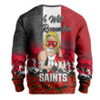 (Custom) St Kilda Saints Sweatshirt, Anzac Day Lest We Forget A31B