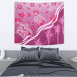 Pink Turtle Hibiscus Tapestry K5