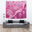 Pink Turtle Hibiscus Tapestry K5