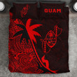 Guam Coconut Tree Bedding Set Red K4