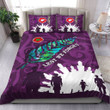 Rugbylife Bedding Set - New Zealand Anzac Walking In The Sun Purple Bedding Set