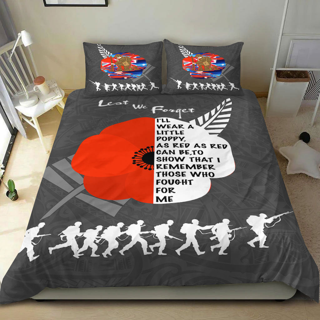 Rugbylife Bedding Set - New Zealand Anzac Red Poopy Bedding Set