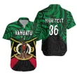 Rugbylife Shirt - (Custom Personalised) Vanuatu Rugby Hawaiian Shirt Polynesian Waves Style, Custom Text and Number K36