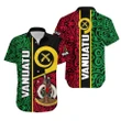 Rugbylife Shirt - Vanuatu Rugby Hawaiian Shirt Polynesian Flag Style TH4