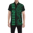 Tonga Polynesian Short Sleeve Shirt Green - J4
