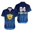 Rugbylife Shirt - (Custom Text and Number) Niue Rugby Hawaiian Shirt Blue TH4
