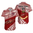 Rugbylife Shirt - (Custom Personalised) Rewa Rugby Union Fiji Hawaiian Shirt Special Version - Red, Custom Text And Number K8