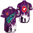 Rugbylife Clothing - New Zealand Anzac Walking In The Sun Purple Short Sleeve Shirt