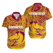 Rugby Life Shirt - (Custom Personalised)Brisbane Broncos Hawaiian Shirt Tribal Style TH4