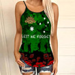 Australia Anzac Day Camouflage and Poppy Criss Cross Tank Top A35