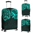 New Zealand Luggage Covers, Maori Polynesian Tattoo Turquoise TH4