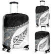 Paua Shell Maori Silver Fern Luggage Covers White K5