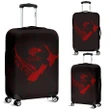 New Zealand Heart Luggage Covers - Map Kiwi mix Silver Fern Red K4