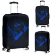 New Zealand Heart Luggage Covers - Map Kiwi mix Silver Fern Blue K4