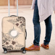 Marshall Islands Luggage Covers - The Beige Hibiscus A7
