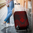 Wallis And Futuna Polynesian Chief Luggage Cover - Red Version - Bn10