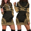Wallis And Futuna Women'S Hoodie Dress - Polynesian Gold Chief - Bn10