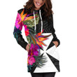 Wallis And Futuna Women'S Hoodie Dress - Polynesian Hibiscus Pattern - Bn39