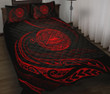 American Samoa Quilt Bed Set - Red -  Frida Style J94