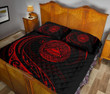 American Samoa Quilt Bed Set - Red -  Frida Style J94