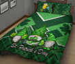 St. Patrick’s Day Ireland Gnome Quilt Bed Set Shamrock TH4
