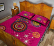 Sydney Quilt Bed Set Sixers Indigenous - Magenta K8
