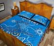 Strikers Quilt Bed Set Indigenous Blue Energy K8