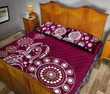 Queensland Quilt Bed Set Maroons Simple Indigenous K8