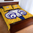 Rugbylife Home Set - (Custom) Adelaide Rams (Yellow) - Rugby Team Quilt Bed Set
