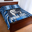 Rugbylife Home Set - (Custom) Canterbury-Bankstown Bulldogs Blue Polygon - Rugby Team Quilt Bed Set Quilt Bed Set