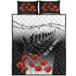 Home Set - Quilt Bed Set New Zealand - Anzac Lest We Forget Poppy A02